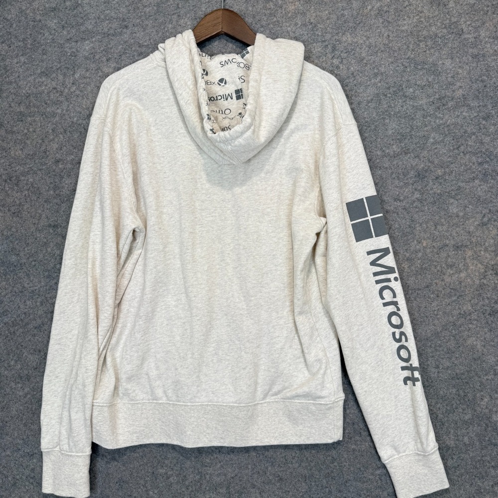 Microsoft Company Zip Hoodie Sweatshirt Mens Large Office Skype Tech XBOX Bing